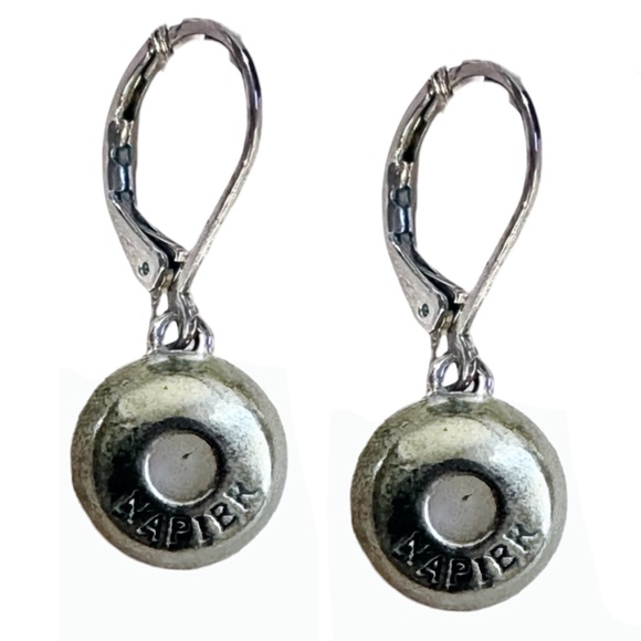 NAPIER • Pearl Drop Halo Tribal Boho Earrings - Picture 3 of 4